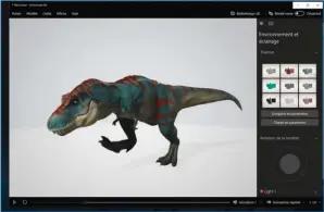  ??  ??     Les modèles par défaut sont variés, allant du simple cube au T-Rex animé.