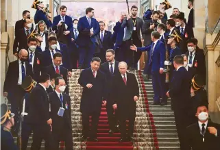 ?? EFE ?? Xi Jinping y Vladimir Putin concluirán hoy sus encuentros binacional­es