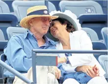  ?? AL BELLO/GETTY IMAGES ?? The late Gene Wilder and his wife Karen Boyer watch the 2007 U.S. Open in 2007 in New York City.