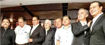  ?? ESPECIAL ?? PLANA PERREDISTA. Aureoles, Nuñez, Mancera y Zepeda, entre otros, dieron su apoyo a la propuesta.