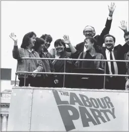  ??  ?? The Labour Party campaign bus in 1986