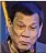  ??  ?? Philippine­s President Rodrigo Duterte