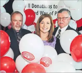  ?? GUARDIAN PHOTO BY HEATHER TAWEEL ?? Balloons were literally popping everywhere at the Delta Prince Edward Hotel and Convention Centre on Thursday as the United Way of P. E. I. kicked off its annual fundraisin­g campaign. People who attended the kickoff bought balloons for $ 5 each for 50/...