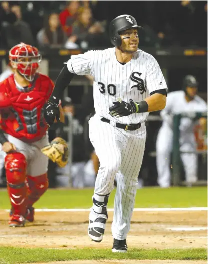  ??  ?? Nicky Delmonico hit .262 and had nine home runs and 23 RBI in 43 games with the White Sox last season. | CHARLES REX ARBOGAST/ AP