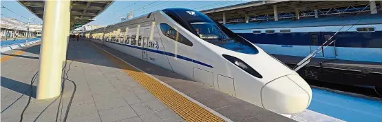  ??  ?? On track: The Singapore-Kuala lumpur high-speed rail project should have a positive impact on the economies of the two countries like how the bullet train system has benefited China.