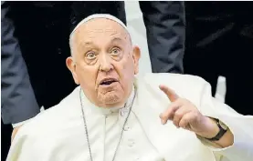  ?? AP ?? Problemas. El Papa Francisco en un reciente acto en el Vaticano.