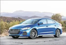  ??  ?? The 2017 Hyundai Elantra Sport is a far more powerful model than its predecesso­r, and it's more fun, too.