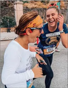  ?? SUBMITTED PHOTO FROM MRS. SPACE CADET ?? TikTok star Mrs. Space Cadet, Erin Azar from Kempton, received support from fans while running the New York City Marathon.