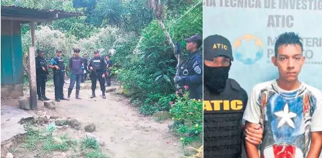  ??  ?? DETENIDOS. Las operacione­s de la Policía y la Atic se efectuaron en Omoa y otros lugares. En Choloma arrestaron a Jonathan Tejeda.