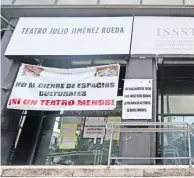  ??  ?? El recinto ha estado en peligro de cerrar desde 2015 debido a que el edificio contiguo presenta daños desde los años 80.