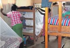  ?? FOTO: FLORIAN HEUSEL ?? Der Bereich der Mädchen im „Motherhous­e“in Uganda musste dringend renoviert werden.