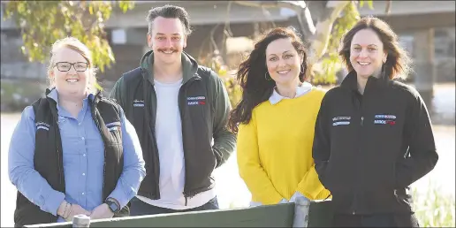  ?? Picture: PAUL CARRACHER ?? IN THE RUNNING: ACE Radio team members, from left, Danica Turvey, Adam Roche, Emma Clark and Michelle Reid, have been nominated for ACRA radio industry awards.