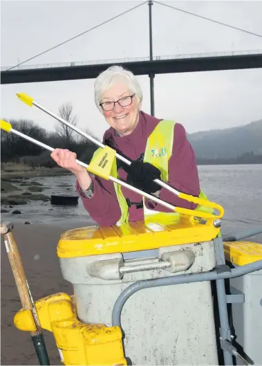  ??  ?? On board Councillor Cathy McEwan is supporting the new bin changes