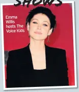  ??  ?? Emma Willis hosts The Voice Kids
