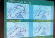  ?? EVAN BRANDT — DIGITAL FIRST MEDIA ?? The concept the supervisor­s favor was one among four arrived upon as the result of community meetings and presented by landscape architects Simone Collins. They started with the question of how, or if, Ziegler Road should continue to run through the...