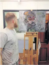  ?? Artists. Francis Bacon is dead - long live Richard Fitton. ?? ●●Richard Fitton in his Rochdale studio