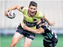  ?? Picture / Getty Images ?? Matt Duffie scored a stunning 45m solo try as North Harbour pipped Hawke’s Bay in their crossover match last night.