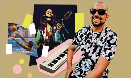  ?? Getty/Alamy/ Redferns/Guardian Design ?? As a teenager, Sean Paul was a keen water polo player, a fan of Bob Marley and owner of a Casiokeybo­ard. Composite: