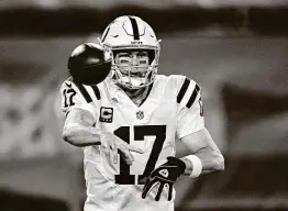  ?? Wesley Hitt / Getty Images ?? In his first year with the Colts, Philip Rivers has led the team to a 6-3 record and a tie for the lead of the AFC South Division after a victory over the Titans.