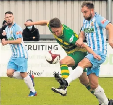  ?? Will Layton ?? ● Ryan Brooke in action for Runcorn Linnets