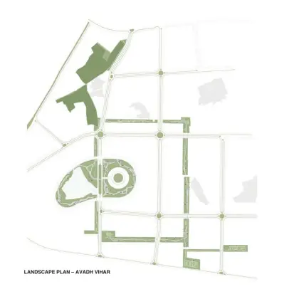  ??  ?? LANDSCAPE PLAN – AVADH VIHAR