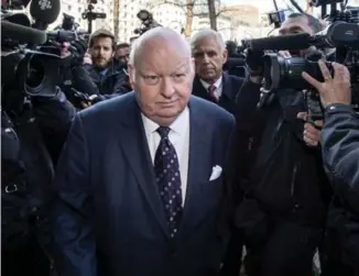  ?? JUSTIN TANG/THE CANADIAN PRESS ?? Suspended senator Mike Duffy arrives at the Ottawa courthouse Tuesday for the beginning of his trial.