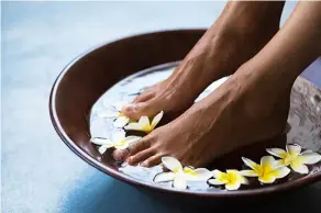  ?? ?? Pedicure at luxury spa