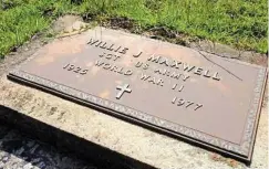  ??  ?? The grave of Willie Maxwell in Rockford, Ala. Maxwell was shot and killed during a funeral before about 300 witnesses in 1977.