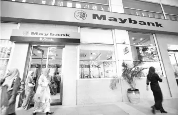  ?? — Reuters photo ?? Hyflux’s restructur­ing agreement with SMI has been viewed positively by analysts and this developmen­t could also bode well for Maybank.