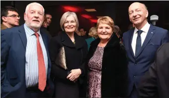  ??  ?? Eamon and Joan O’Sullivan with Patricia Walsh and Peter Twiss