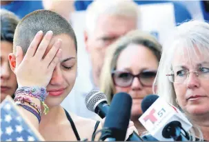  ?? Rhona Wise/AFP ?? Emma González, sobreviven­te de Parkland e um dos rostos do movimento pelo controle de armas nos Estados Unidos