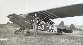  ?? ?? Maj. Charles Carpenter strapped six bazookas onto the wings of his 800-pound reconnaiss­ance plane made of cloth over a frame of welded steel and wood – and used those weapons to take out German tanks during World War II, earning him the nickname “Bazooka Charlie.”