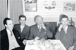  ??  ?? ●» This photo, taken in the 1950s, shows Klaude, Bernard, Gerhard and Harold Halle