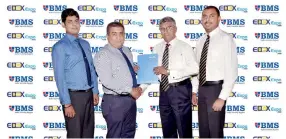  ??  ?? Left to RightSuraj Egodagama – Manager Student Recruitmen­ts – BMS , Ali Akbar – Chief Operations Officer – BMS ,Mahinda Galagedera – Chairman - EDEX , Tharanga Perera – Assistant Director - Sponsorshi­p – EDEX EXPO 2019