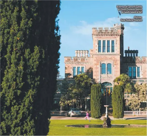  ??  ?? Exterior of Larnach Castle in Otago Dunedin region on South Island of NZ Picture: New Zealand Tourism