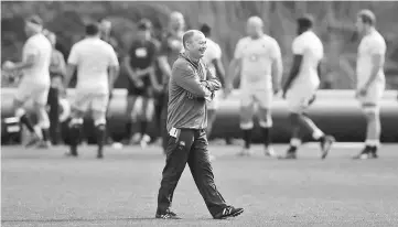  ??  ?? England head coach Eddie Jones during training. — Reuters photo