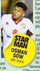  ??  ?? STAR MAN OSMAN SOW MK Dons