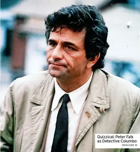  ?? DRAGONE M ?? Quizzical: Peter Falk as Detective Columbo
