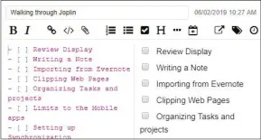  ??  ?? Set up a to-do list in Markdown, and check off your tasks in the WYSIWIG panel.