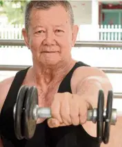  ??  ?? Many senior citizens don’t bother with resistance training like lifting weights, little realising how important it is to maintain their muscle strength and bone health.