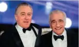  ?? —AFP ?? In this file photo US actor Robert De Niro (left) and US film director Martin Scorsese (right), arrive at the Marrakech Internatio­nal Film festival in the city of Marrakesh Netflix unveiled the trailer for Martin Scorsese’s long-awaited new film, “The Irishman”.