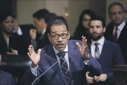  ?? Al Seib Los Angeles Times ?? HERB WESSON, shown in 2019, was appointed by City Council President Nury Martinez to serve as the interim councilmem­ber for District 10. Therefore, Martinez bears most of the responsibi­lity for what has gone wrong since then, Erika D. Smith writes.