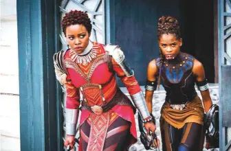  ?? Photos by Gulf News Archives, AP and AFP ?? Lupita N’yongo and Letitia Wright in ‘Black Panther’.