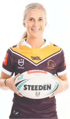  ?? Picture: Supplied ?? NRLW DEBUT: Toowoomba’s Shenae Ciesiolka has been named to make her debut for the Brisbane Broncos in the NRLW this weekend.