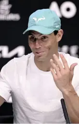  ?? ?? Rafael Nadal, lors d’une conférence de presse à l’Open d’Australie, le 15 janvier.