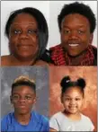  ?? PHOTOS PROVIDED ?? The four victims of Tuesday’s quadruple homicide in Lansingbur­gh were identified Thursday by Troy police as, clockwise from top left, Shanta Myers, Brandi Mells and Myers’ children, Shanise, 5, and Jeremiah, 11.
