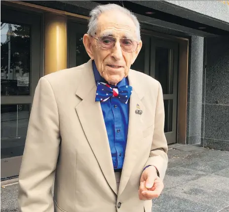  ?? PAT EATON-ROBB ?? Morton Katz, a 99-year-old American attorney, calls practising law frustratin­g at times, but “very satisfying.”