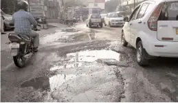  ?? — P. SURENDRA ?? The damaged road near Paradise.