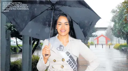  ?? ?? Jerrie-lee Ngareta Hill is representi­ng Te Puke, Kawerau and Te Teko in the Ms Woman of the Universe New Zealand beauty pageant.