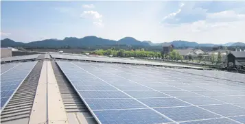  ??  ?? A TSE-built solar rooftop project in Nakhon Ratchasima. The company is looking to expand its business to provide renewable energy to other countries.